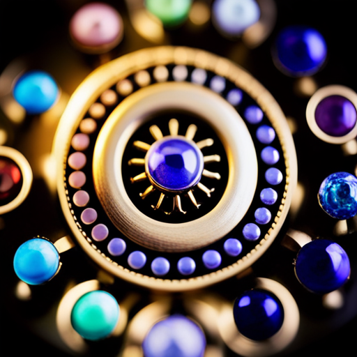 An image that showcases a vibrant kaleidoscope of 26 different colored gemstones arranged in a circular pattern, representing the diverse and intricate meanings attributed to each number in numerology